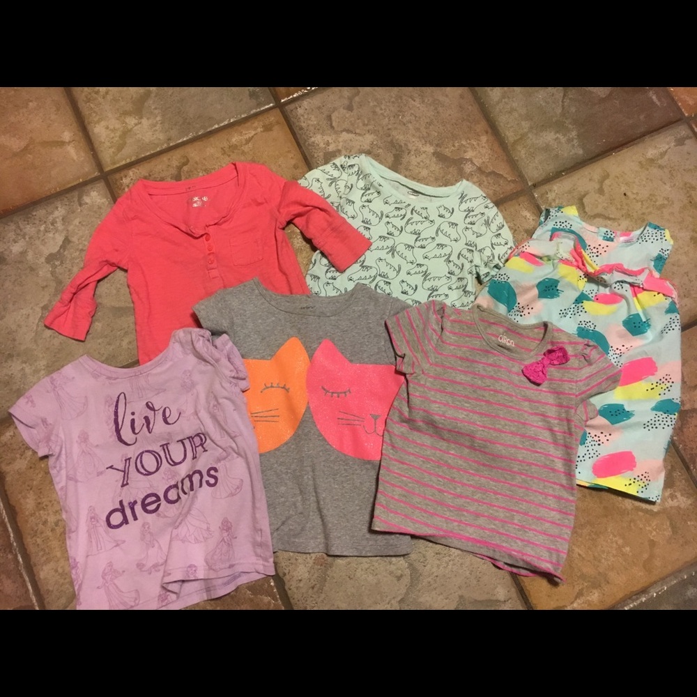 Little girl’s shirts. Size 4-5 & 5T